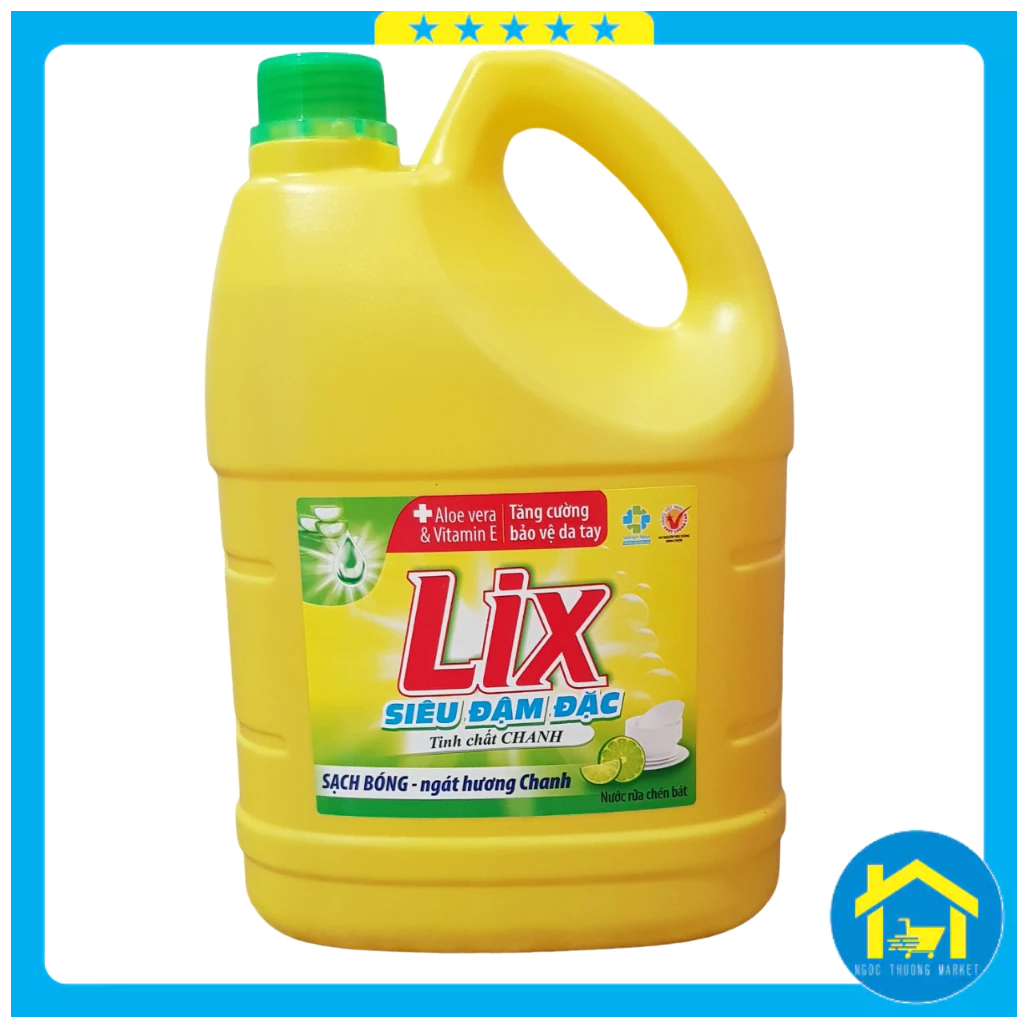 Nước rửa chén Lix siêu đậm đặc tinh chất chanh 3.6 kg