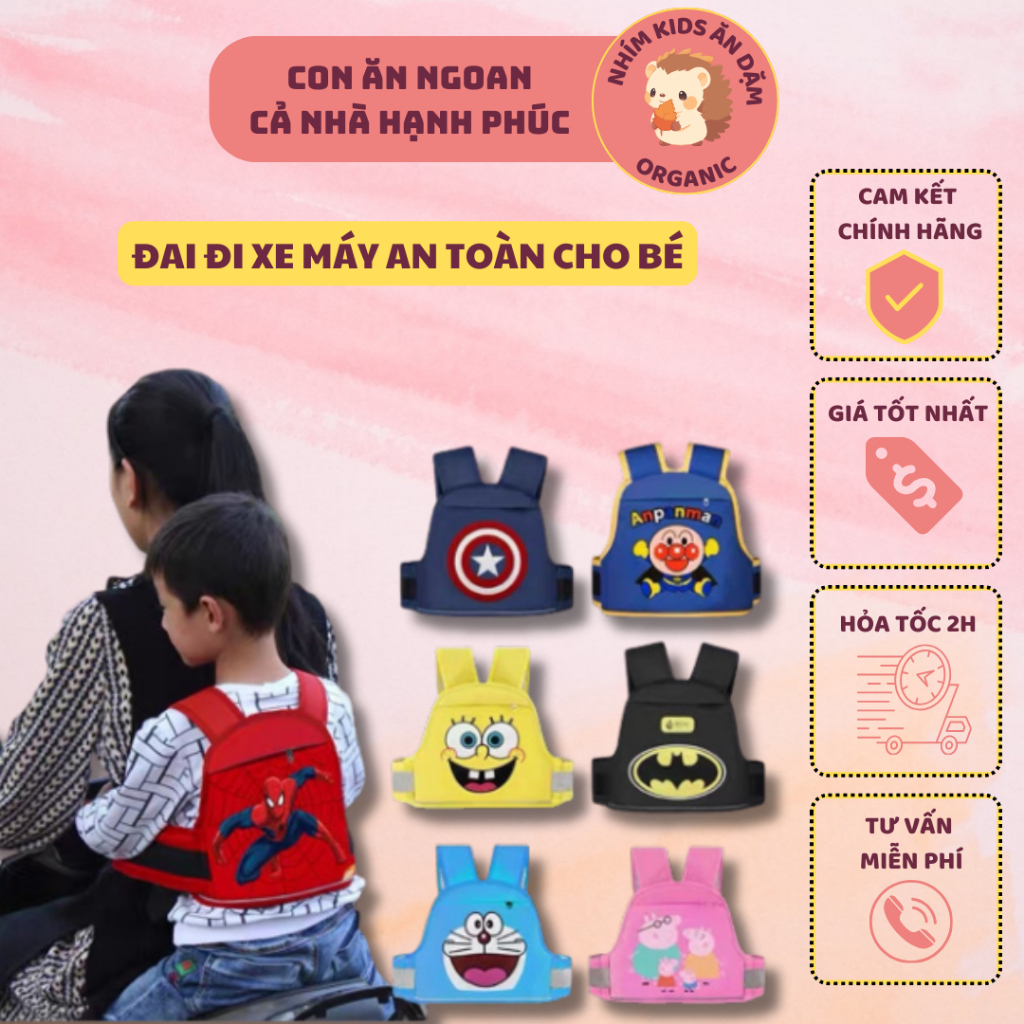 Đai Xe Máy An Toàn Cho Bé