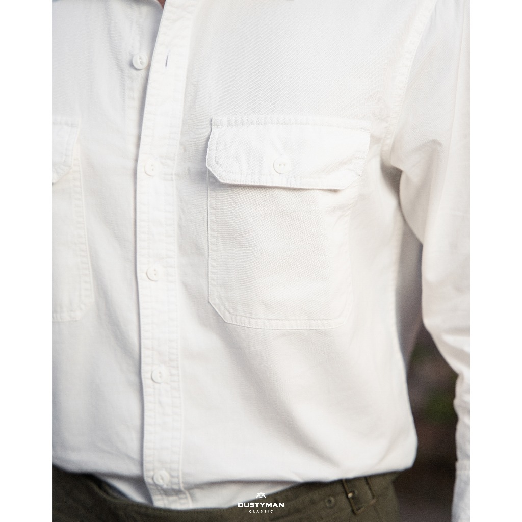 Sơ Mi Nam Cổ Điển Chất Vải Kaki DUSTYMAN - Form Regular Fit - Aspen