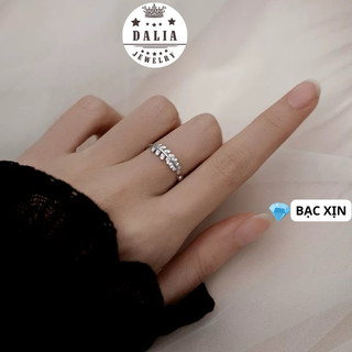Nhẫn bạc nữ 925 bạc thật DaLiA Jewelry nhẫn bạc hở lá xinh mong manh nàng thơ