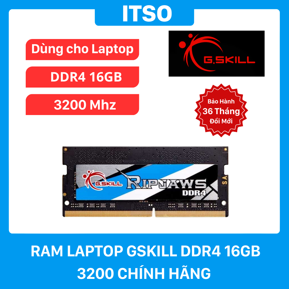 Ram laptop 16GB GSkill Ripjaws DDR4 3200 - Hàng chính hãng