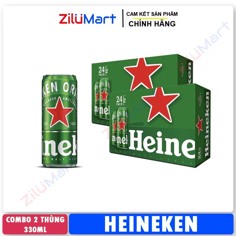 Bia Heineken (combo 2 thùng) loại 330ml