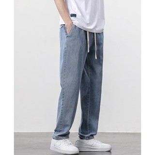 Quần jean nam ống rộng chất bò, màu xanh và màu đen basic 3 size m, l, xl, quần jean baggy nam