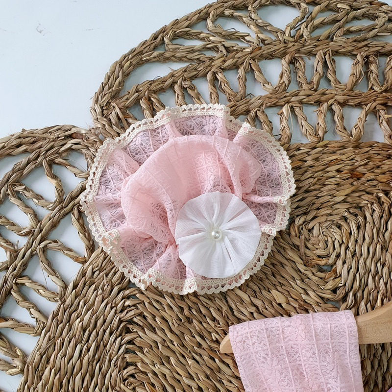 Body 2 Dây Hoa Cuộn Thủ Công Bé Gái 3 Đến 12kg, Bodysuit Chất Ren Nhật Cao Cấp Mềm Mát