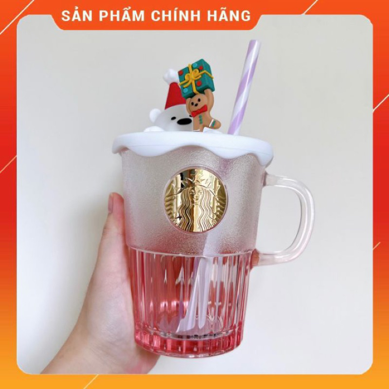 Ly Thuỷ Tinh Starbucks Christmas Gradient Dung Tích 400ml