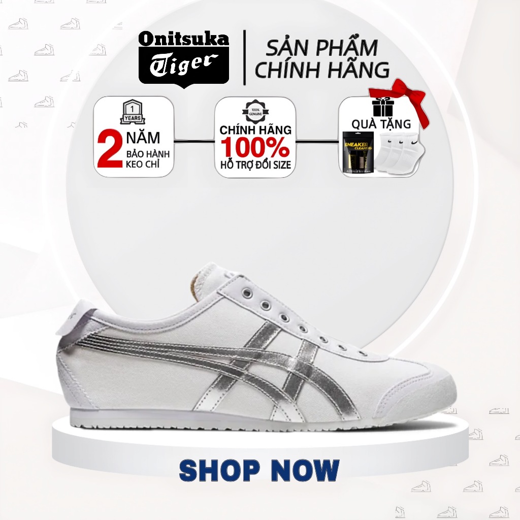 Giày Onitsuka Tiger Mexico 66 Slip On White/Silver