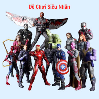 Siêu nhân đồ chơi siêu anh hùng biệt đội có đèn xoay khớp phát sáng đỏ chất liệu siêu bền