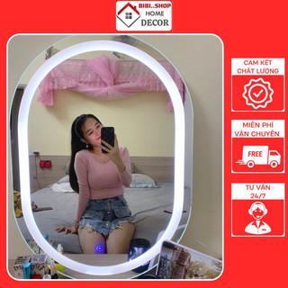 Gương treo tường đèn led 3 màu🔥🔥, Gương nhà tắm đèn led siêu sang