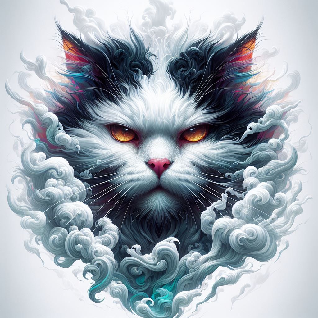 Tem decal đầu Mèo trang trí xe siêu đẹp, Dán xe máy, nắp capo xe con, cánh cửa xe tải, xe du lịch... ( SL: 1 tem )