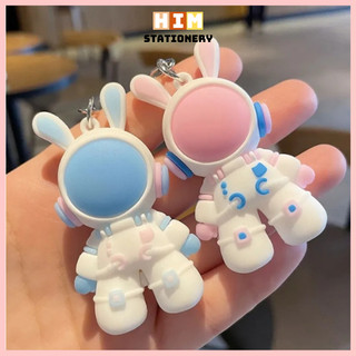 Móc khóa phi hành gia thỏ dễ thương du hành vũ trụ cute