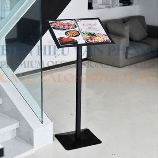 Bảng menu nhà hàng cafe khách sạn, Bảng chỉ dẫn, cây Menu đứng, Kệ để menu, STander Mennu chân đứng