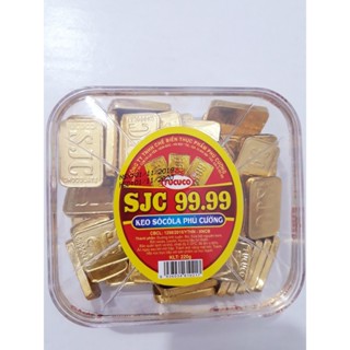 Kẹo socola hình vàng miếng 9999 FUCUCO hộp 200g