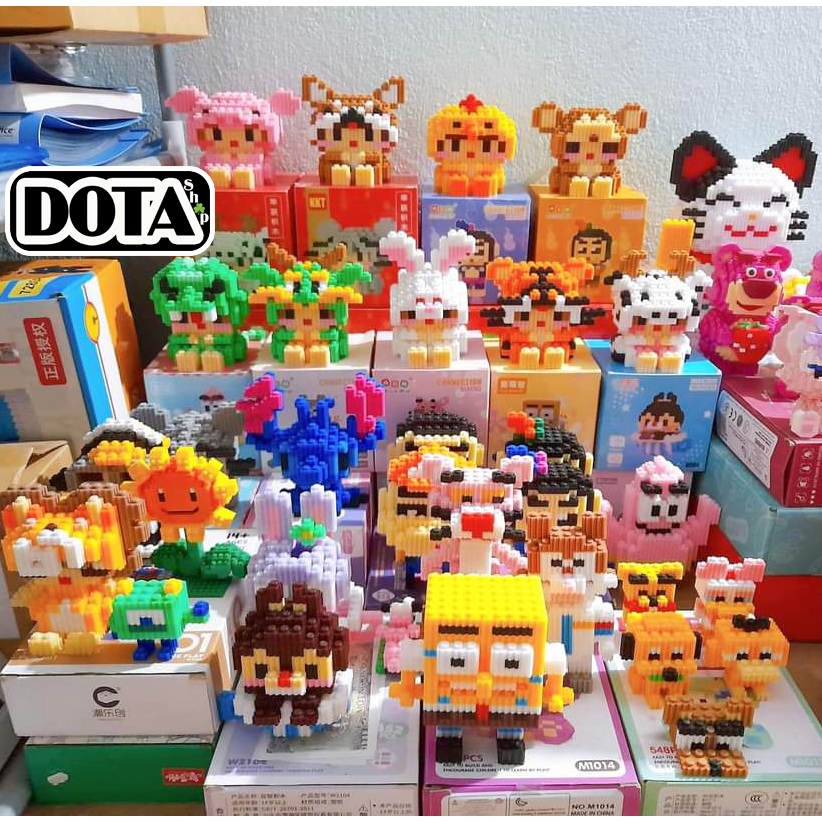 COMBO 10 Hộp Mô Hình Lắp Ráp Mini 3D 12 Cm MẪU ĐẸP Mix Không Trùng Mẫu Cho Bé