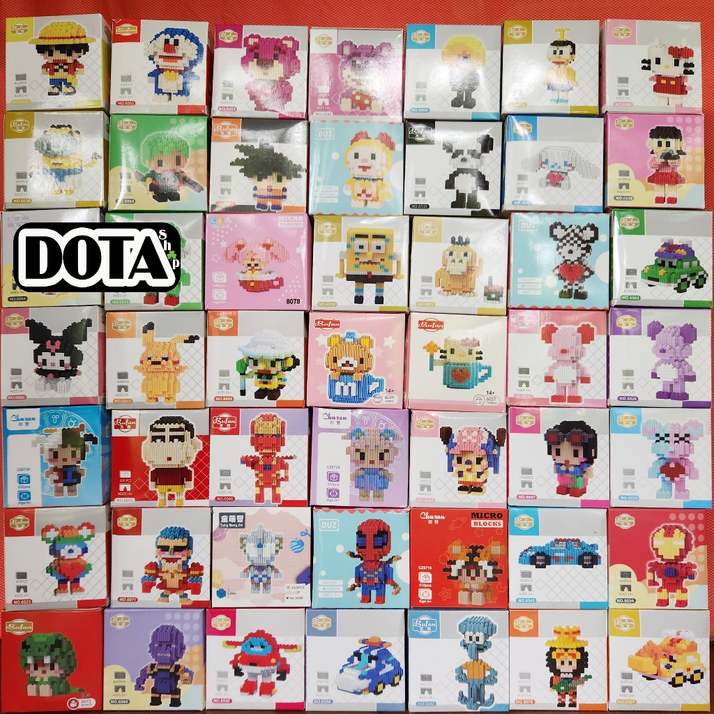 COMBO 10 Hộp Mô Hình Lắp Ráp Mini 3D 12 Cm MẪU ĐẸP Mix Không Trùng Mẫu Cho Bé