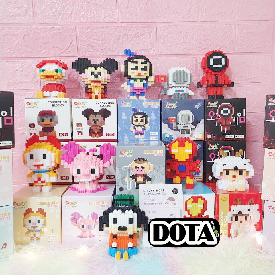 COMBO 10 Hộp Mô Hình Lắp Ráp Mini 3D 12 Cm MẪU ĐẸP Mix Không Trùng Mẫu Cho Bé