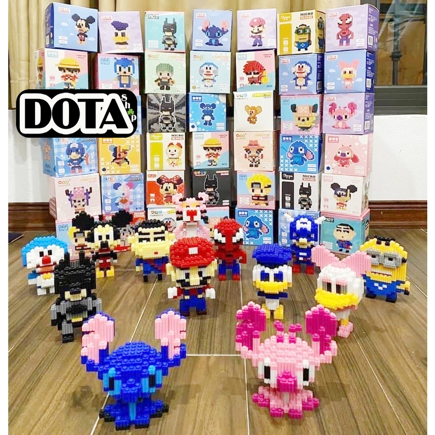 COMBO 10 Hộp Mô Hình Lắp Ráp Mini 3D 12 Cm MẪU ĐẸP Mix Không Trùng Mẫu Cho Bé