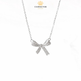 Dây chuyền bạc nữ Bow Necklace - Bạc cao cấp Ý 925 - Cunsilver Jewelry