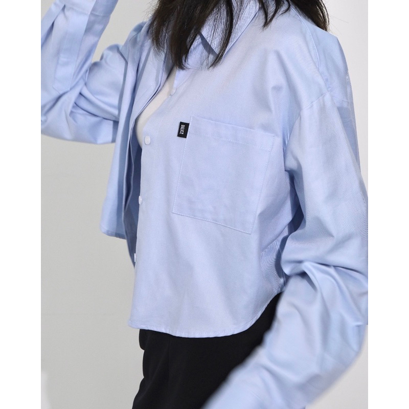 Áo Sơ Mi Crop xanh  Délice