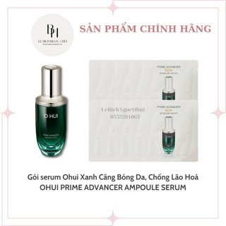 Combo 10 gói tinh chất chống lão hóa, căng bóng da serum ohui xanh - ohui prime advancer serum
