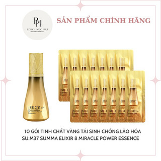 Combo 10 Gói Tinh Chất Vàng Tái Sinh Sum Chống Lão Hóa - Su:m37 Summa Elixir 8 Miracle Power Essence