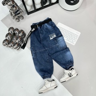 Q07quần bò bé trai,quần bò xanh quần jeans bé trai, quần dài đi học cho bé trai