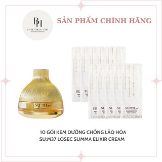 Combo 10 gói Kem dưỡng tái sinh, chống lão hóa Sum Losec - Su:m37 Losec Summa Elixir Cream