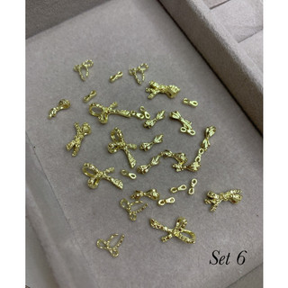 Set charm hình bướm đính móng ( vàng )