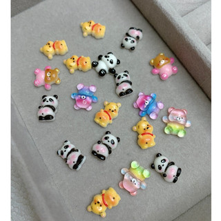 Set charm hình gấu Pooh, Panda mix