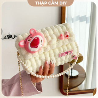 Túi tự đan gấu dâu, túi handmade tự đan có hướng dẫn
