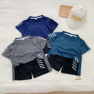 Bộ cộc tay cho bé, bộ Adidas chất cotton thông hơi cho bé mặc hè cao cấp 7 đến 27kg