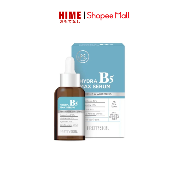 Tinh chất Pretty Skin B5 Hydra Max Serum Repairing & Whitening 50ml Dưỡng Trắng Và Phục Hồi Da An Toàn