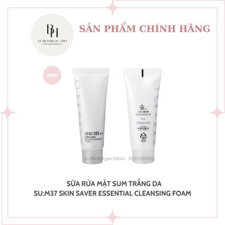 Sữa Rửa Mặt Sum Trắng Da - Su:m37 Skin Saver Essential Cleansing Foam 40ml