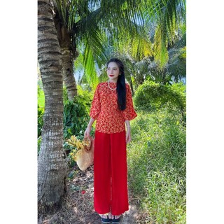 ( BIG SIZE 60-70KG) SET BÀ BA LỤA TẰM , ĐÍNH NGỌC , TAY LỠ