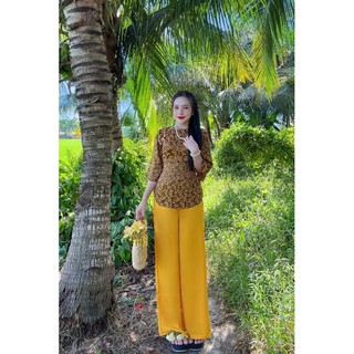 ( BIG SIZE 60-70KG) SET BÀ BA LỤA TẰM , ĐÍNH NGỌC , TAY LỠ