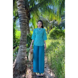 ( BIG SIZE 60-70KG) SET BÀ BA LỤA TẰM , ĐÍNH NGỌC , TAY LỠ