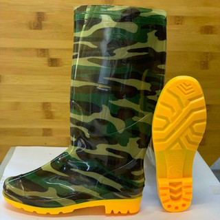 Ủng Nam Bảo Hộ Lao Động Nhựa Mềm Êm Chân Chống Nước Chống Trơn Trượt Họa Tiết Camo , Dàn Di