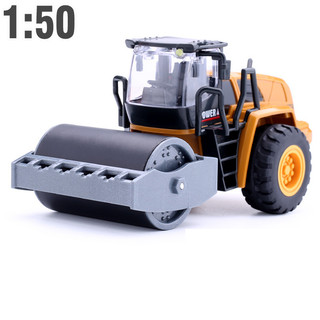 Đồ chơi mô hình xe đồ chơi công trình xe lu cho trẻ em tỉ lệ 1:50 xe làm bằng kim loại