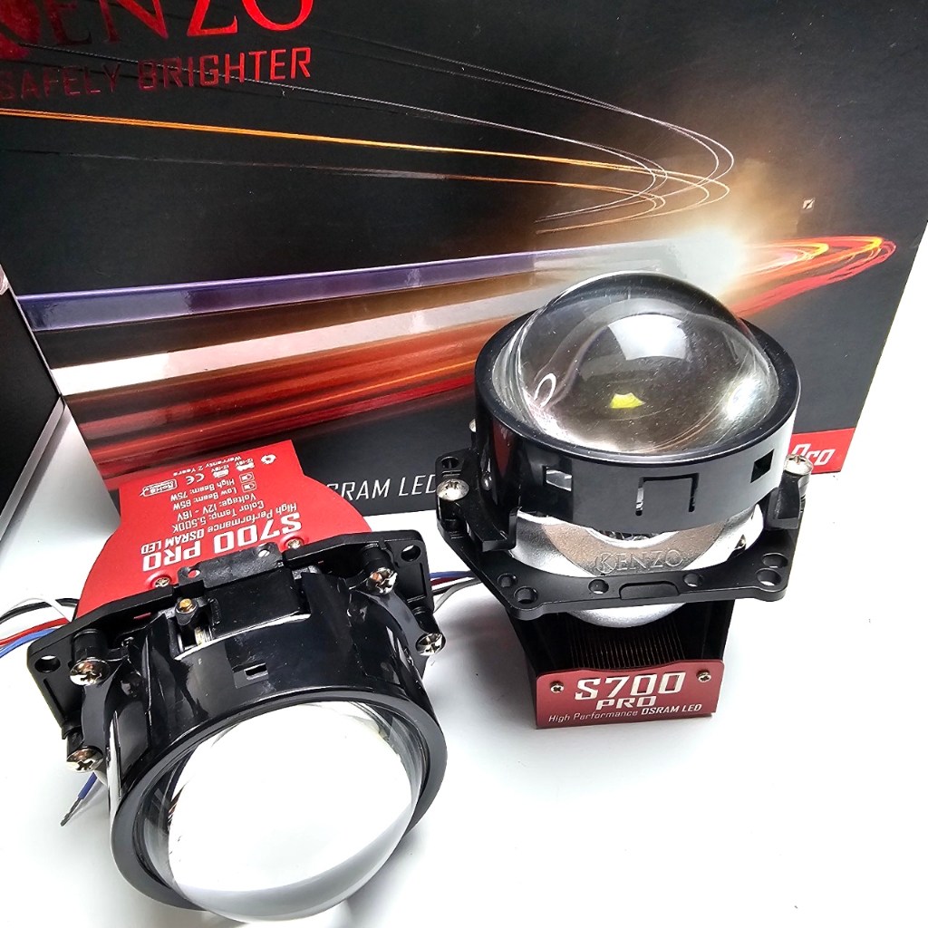 [ tặng mắt quỷ và Vòng 3D] Đèn pha bi led hiệu suất cao Kenzo S700 Pro 75W, pha cầu led xe ô tô và xe máy