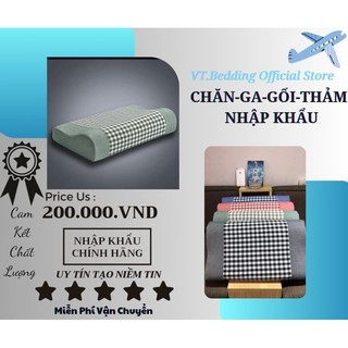 Gối Cao Su Non Vải Đũi Thoáng Mát Tránh Tình Trạng Đau Mỏi Vai Gáy