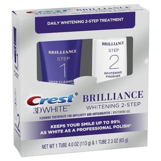 Bộ kem đánh răng trắng nhanh và sạch sâu 2 bước Crest 3D White Brilliance 2 steps