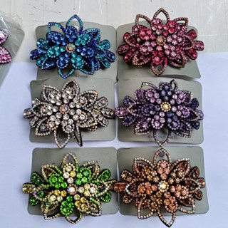 [Size 10] Kẹp tóc bấm ngang đuôi cho nữ trung niên đính đá nhỏ