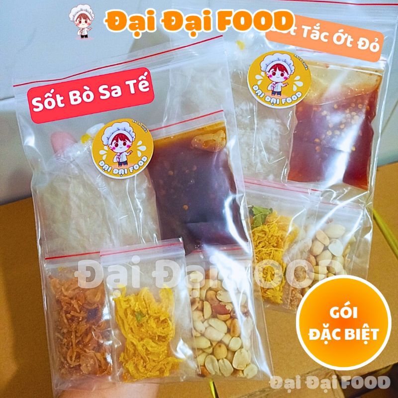 Bánh Tráng Dẻo Trộn Sốt Bò Sa Tế Kèm Khô Gà Lá Chanh Khô Bò Xé Cay ĐẠI ĐẠI FOOD