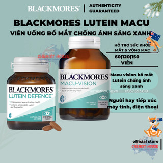[HÀNG CHUẨN ÚC] Viên uống bổ mắt tăng cường thị lực - Blackmores Macu Vision | Macu Vision Plus | Lutein Defence