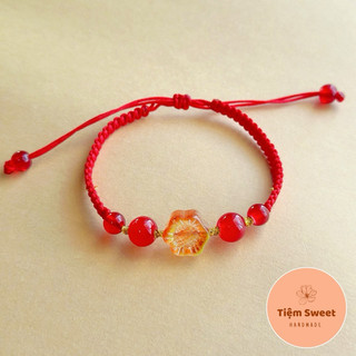 Vòng tay đôi đan hạt mix trái tim, vòng tay  đôi handmde xinh xắn - Sweet Dream Handmade