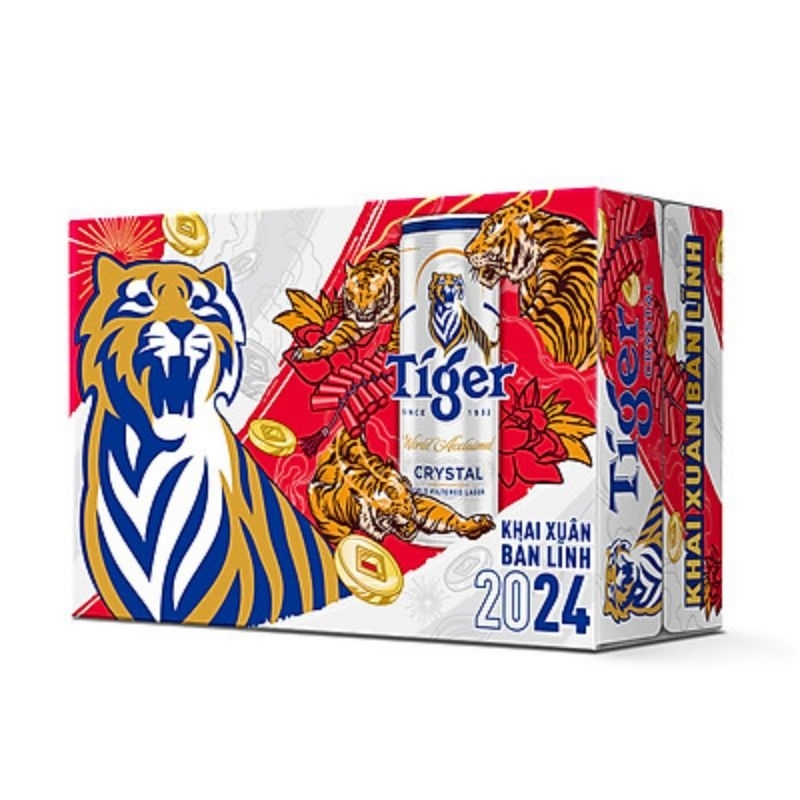 Bia tiger bạc 330ml 24 lon