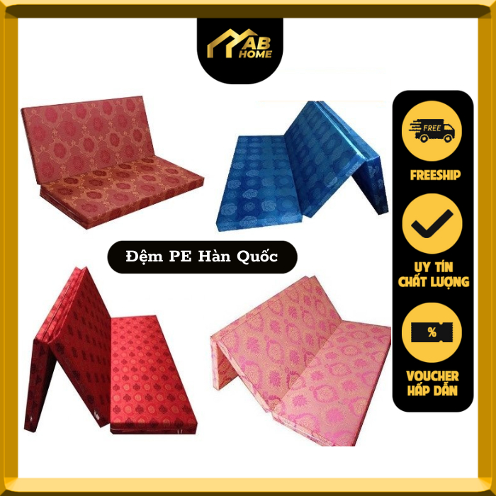 Nệm PE Hàn Quốc Gấp 3, Nệm PE Korea Dày 3CM, 5CM, 10CM Gấp Gọn Dễ Dàng
