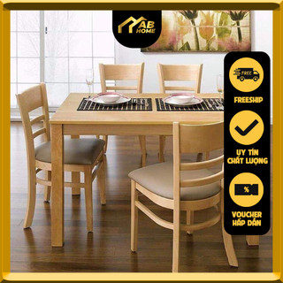 Ghế gỗ cabin tựa lưng mặt nệm đa năng - ghế bàn ăn/ bàn học/ decor/ cafe