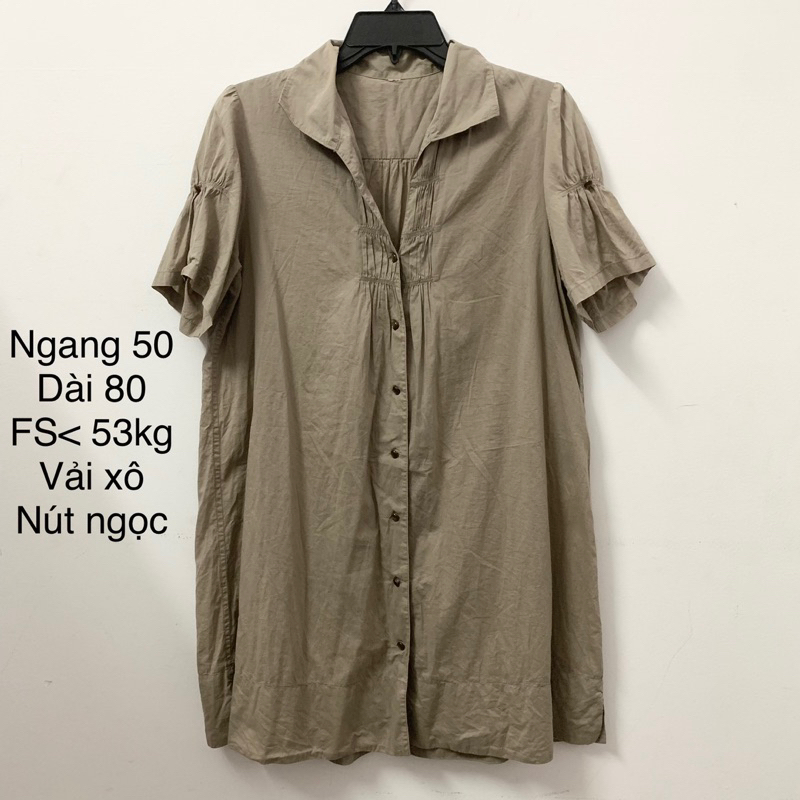 Thanh lý / pass / 2hand đầm sơ mi xô phong cách nhật bản