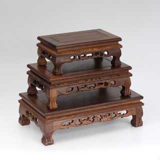 Đế gỗ, đôn gỗ chân Hổ chữ nhật  để chậu bonsai mini,tượng gốm, ấm trà