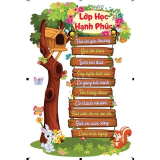 Trang trí lớp học hạnh phúc 002